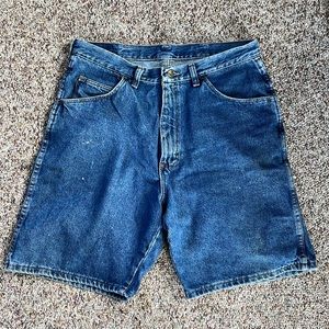 Mens Vintage Wrangler Jean Shorts Streetwear Dad Grandad Grandpacore Size 34